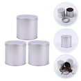 thumbnail image 1 of WASHWEPE Satin Finish Tinplate Small Metal Container for Coffee Bean 3Pcs 3.54X3.54X3.54in, 1 of 8