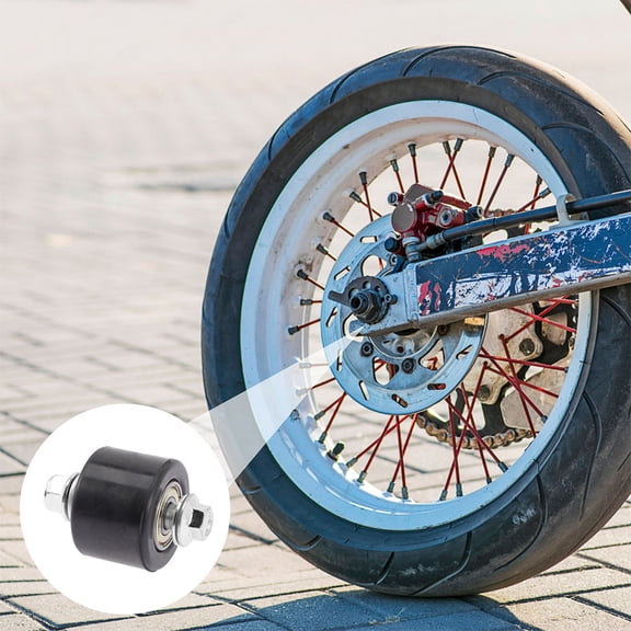 KAKOWELY Motorcycle Wheel Roller Chain Guide Roller Black 3Pcs