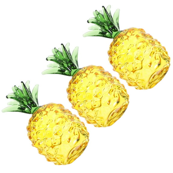 FRCOLOR 3 Pcs Crystal Pineapple Sign Lampshades Pendant Decor Office Yellow