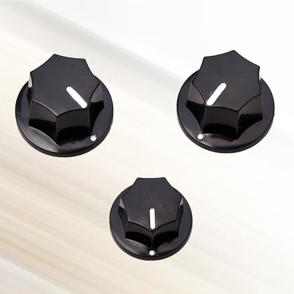 FRCOLOR  3 Pcs Guitar Accessories Control Knob for Jazz Black Volume Tip