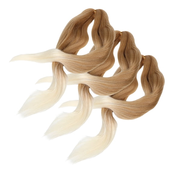 TAILTOSS Hair Extensions for Braids Synthetic Wigs Golden Synthetic Fibre 3Pcs