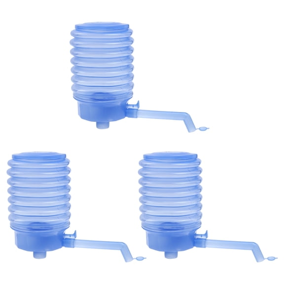 LABSERRON 3Pcs Portable Hand Water Pump Blue Manual Press Durable for Bottled Water