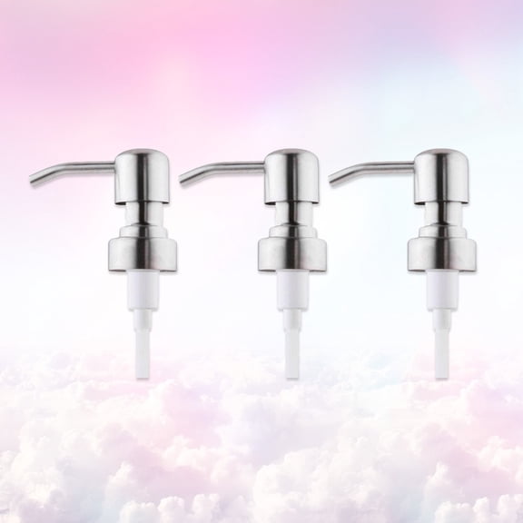 TAILTOSS 3Pcs Lotion Pump Dispenser Lids Stainless Steel Material Easy Dispensing for Household Bottles