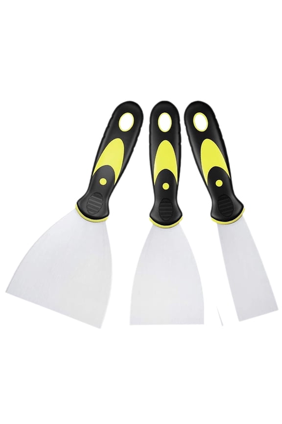Dish Scrubber Stainless Steel Plastic Handle 3Pcs 3Inch