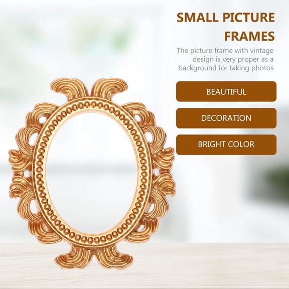 FRCOLOR  3 Pcs Retro Photo Frame Accessories Makeup Shop Decor Picture