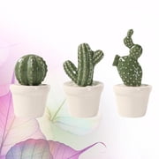 PAMINGONO Artificial Plants Resin 3Pcs 2.16x2.16x4.7 Inch