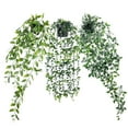 thumbnail image 1 of FRCOLOR  3 Pcs Simulation Hanging Plant Decor Artificial Net Traps Green, 1 of 8
