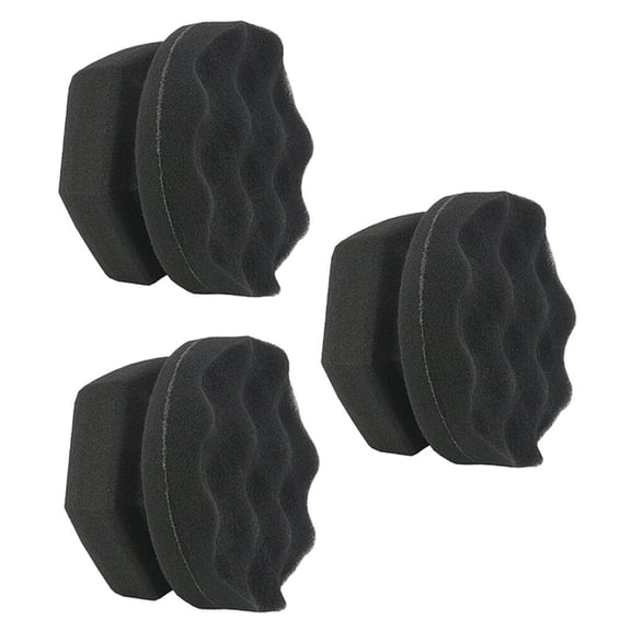 WRISTBIQUE Car Wax Polishing Sponge Black 3Set 4.3x4.3x2in