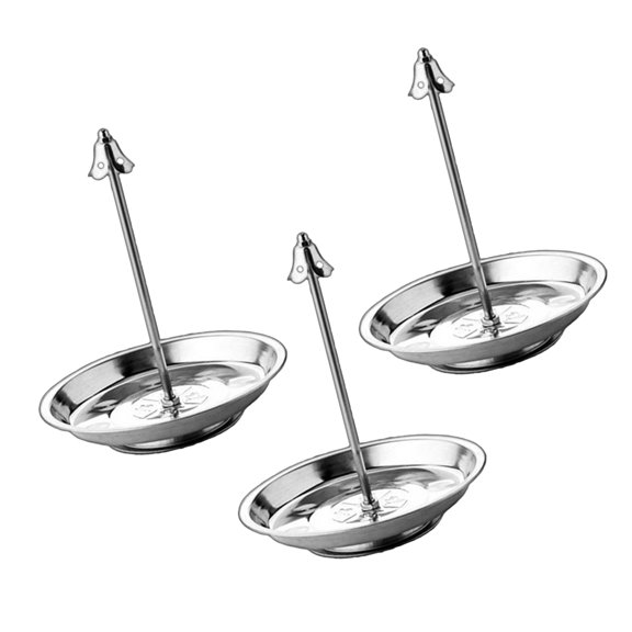 FRCOLOR 3 Pcs Stainless Steel Incense Holder Telescopic Incense Burner Rack Burner Ornament for Home Tearoom Hotel Study (Silver)