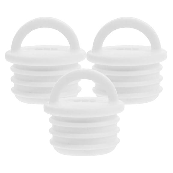 WASHWEPE Mop Bucket Drain Plug Replacement White 3Pcs 1.49X1.18X0.98in