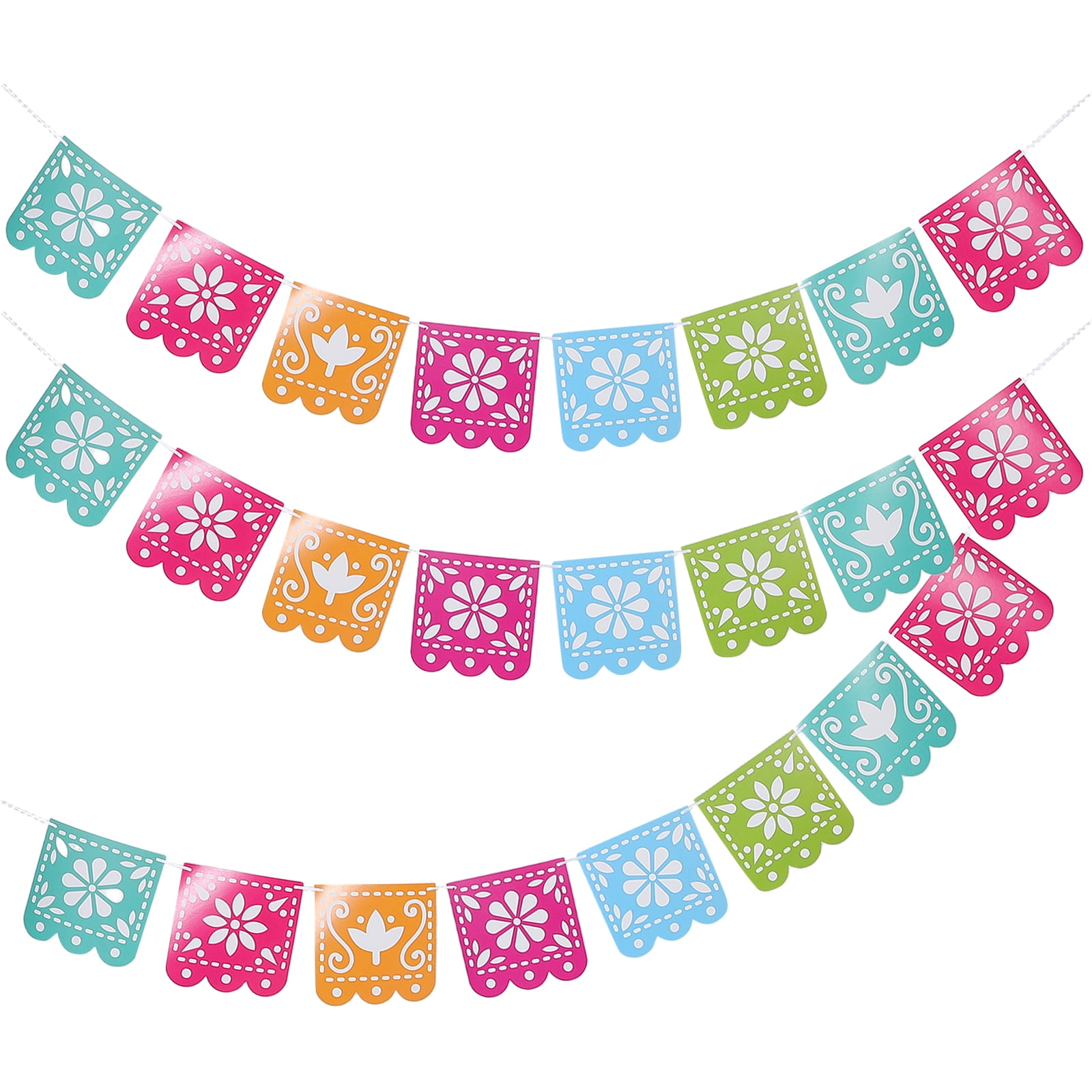 FRCOLOR 3 Sets Fiesta Party Banner Prop Day Of The Dead Hanging Banner Mexican Party Decoration Festival Scene Layout Props Paper Banner