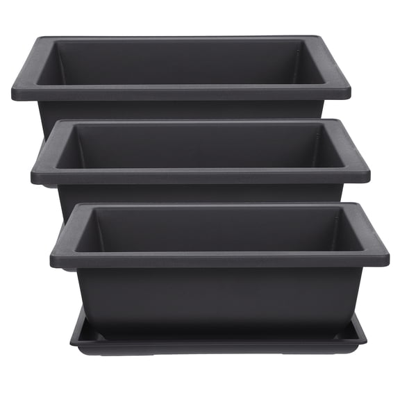 FRCOLOR 3 Sets Bonsai Training Pots Oval Plastic Flower Pots Succulent Plant Pots Container Bonsai Planter with Drainage Hole Flowerpots Outdoor Indoor Nursery Garden Balcony Decor