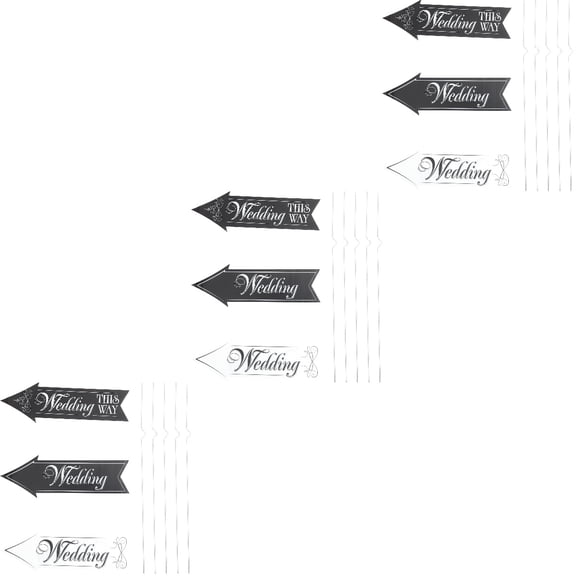 FRCOLOR 3 Sets Outdoor Wedding Signs DIY Yard Wedding Signs Outside Wedding Decor with Stakes
