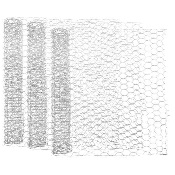 KAKOWELY Galvanized Iron Wire Net Plated Silver for DIY and Garden Use 3Sheets