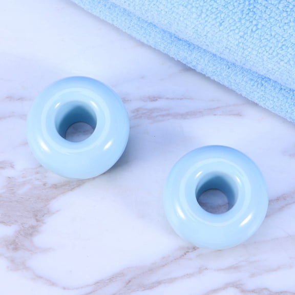 WRISTBIQUE Ceramic Toothbrush Stand Sky-Blue Creative Round Bathroom Storage
