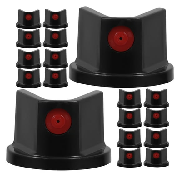 FRCOLOR  30 Pcs Spray Paint Caps for Graffiti Tips Cans Sealed Container Black