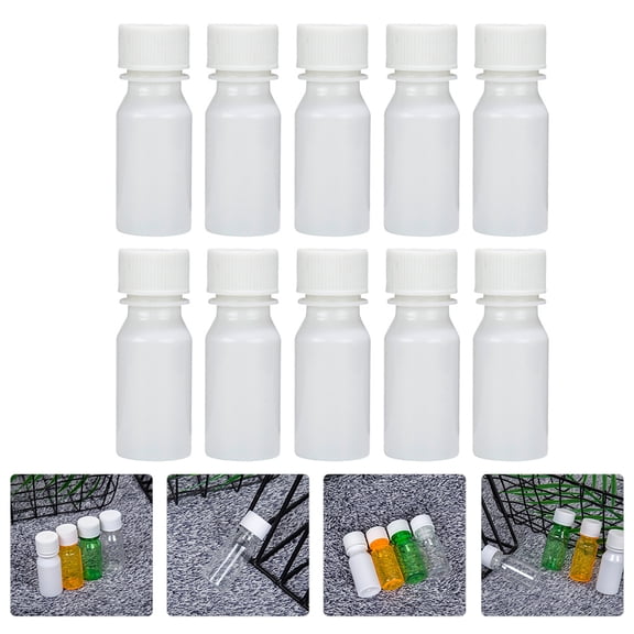LABSERRON 30Pcs Laboratory Reagent Bottles Pet Material Sample Storage Bottles with Leak Proof Seal