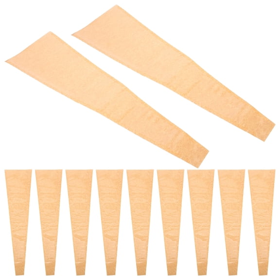 WASHWEPE Flower Packing Bag Khaki Gold Edge 30Set 15.7X4.9In