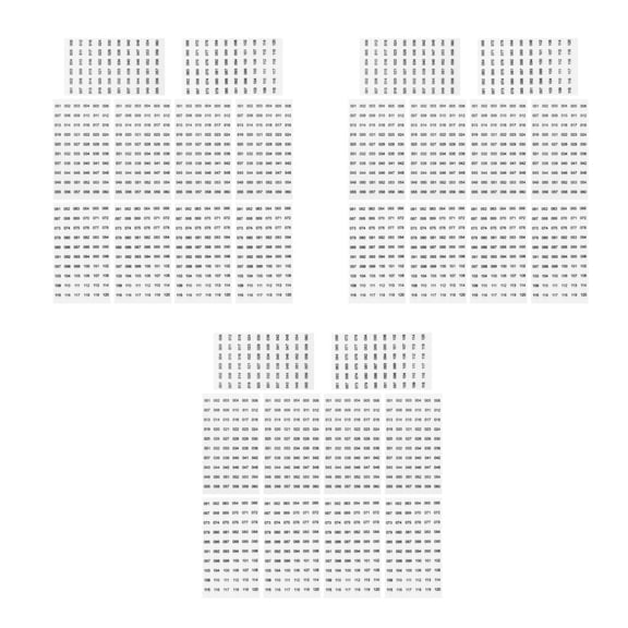 FRCOLOR 30 Sheets Small Number Stickers Self Adhesive Labels Nail Polish Bottles Numbered Stickers Peel and Stick Numbers for Inventory and Storage (001-60 Numbers, 061-120 Numbers)