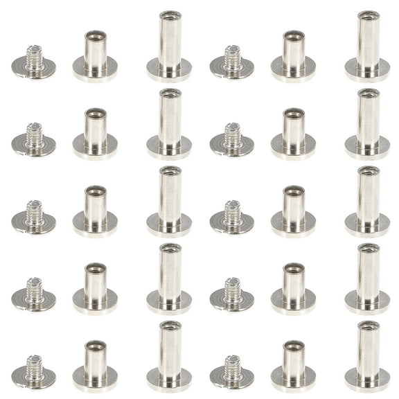 FRCOLOR 30 sets of Photo Scrapbook Album Book Post Binding Screw Nail Rivet Bolt Alloy Nail Rivet