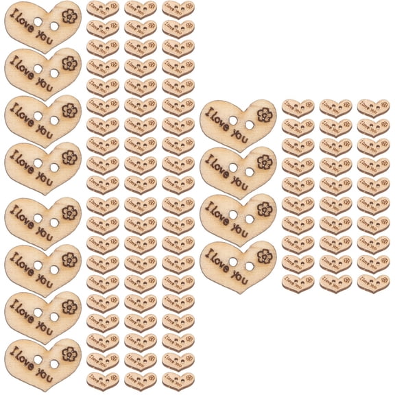 FRCOLOR 300 pcs  Letter Pattern Coat Buttons Multi-function Heart Buttons Diy Craft Buttons