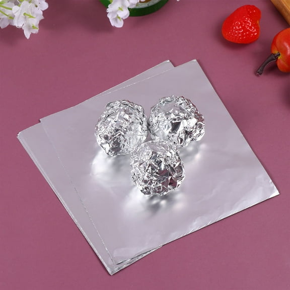 FRCOLOR Smooth Style Wrapping Paper Aluminium Foil 300PCS Silver