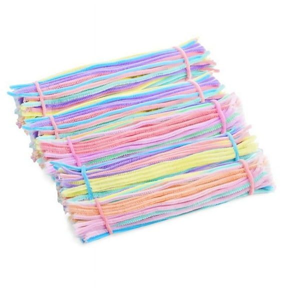 FRCOLOR 300pcs Pastel Pipe Cleaners for Crafts DIY Twisted Rods Kit Craft Supplies for Projects and Decorations Colorful Pipe Cleaners