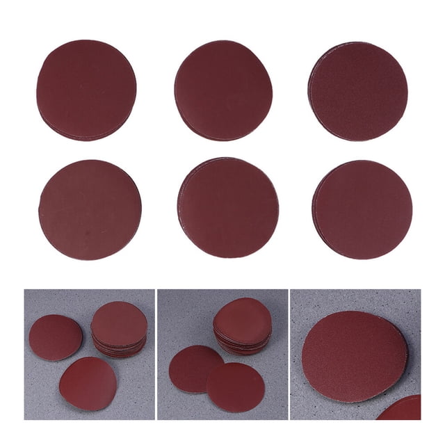 WRISTBIQUE Dark Red Round Sanding Discs Self Stick Sandpaper Pads ...