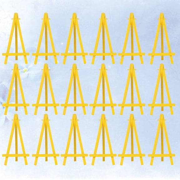 CIMAXIC Painting Display Easel Yellow 30Pcs 6.3*3.3in