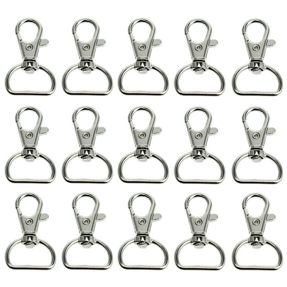 FRCOLOR 30pcs 360 Degrees Swivel Trigger Snap Hooks for Home (Silver),2.44"X2.44"X0.12"