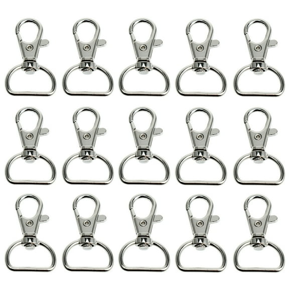 FRCOLOR 30pcs 360 Degrees Swivel Trigger Snap Hooks for Home (Silver),2.44"X2.44"X0.12"