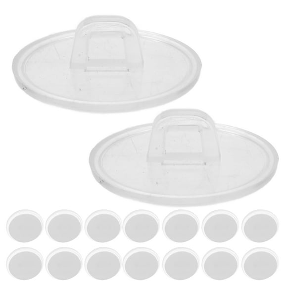 FRCOLOR 30pcs Clear Self-Adhesive Ceiling Hooks Strong And Reliable Sticky Ceiling Hook Ceiling Adhesive Hooks No Drill Ceiling Hook Removable Ceiling Hooks