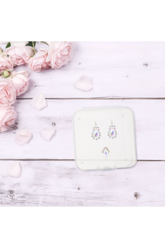 30pcs Small Organizer Box Clear Plastic Jewelry Box Rectangular Storage Container Small Parts Organizer for Craft Storage Jewelry Organization