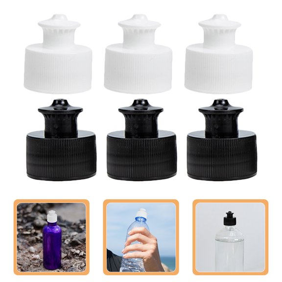 FRCOLOR 30pcs Sports Pull Cap Leak Proof Lid Hand Pull Mineral Water Cap Press Cap Set Sports Bottle Lids For Various Bottle