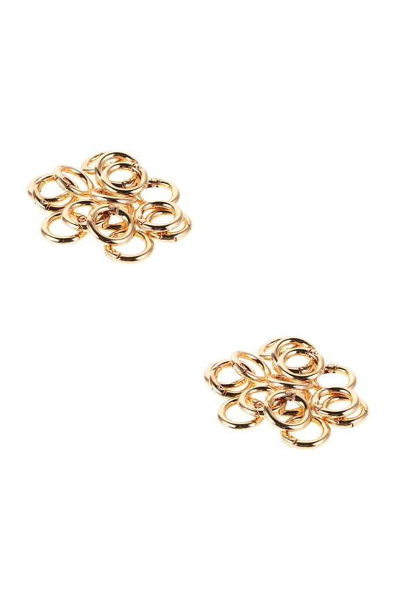 32 pcs  Key Rings Carabiner Round Clips Keychain Clips Rings Round Snap Buckles Small Carabiner Key Chain Rings Locking Carabiner Clips Metal Keychain Rings