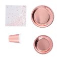 thumbnail image 1 of FRCOLOR 34pcs Disposable Tableware Kit Paper Plates Cup Napkin Set Fashion Dinnerware Birthday Party Supplies (Rosy ), 1 of 8