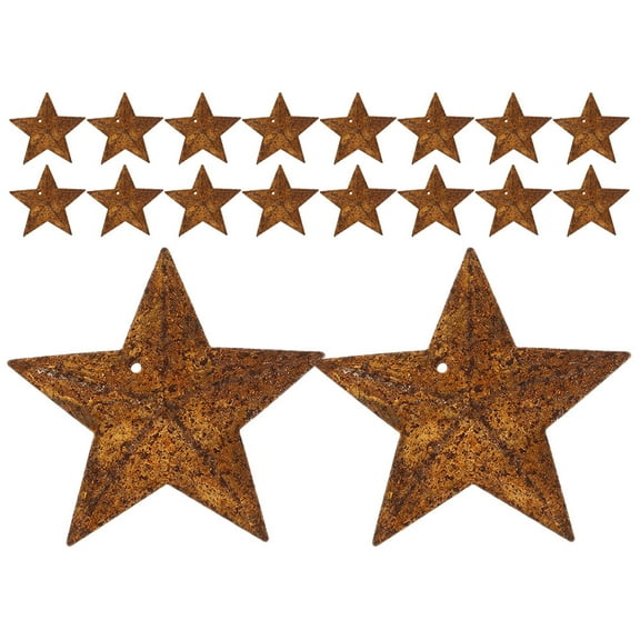 FRCOLOR 36 Pcs Rusty Mini Metal Barn Stars Rustic Country Primitive Wall Decor 3d Barn Stars For Country Family Farmhouse Home Wall Decorations