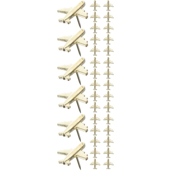 FRCOLOR 36 pcs  Office Push Pin Thumbtacks Cork Board Thumbtacks Aircraft Shaped Thumb Tacks Map Pushpins