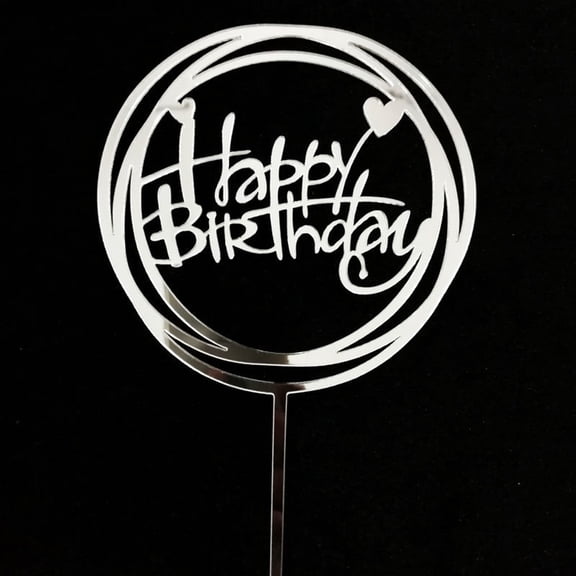 FRCOLOR 3Pcs Acrylic Cake Topper Birthday Party for Adults and Kids 10Cm