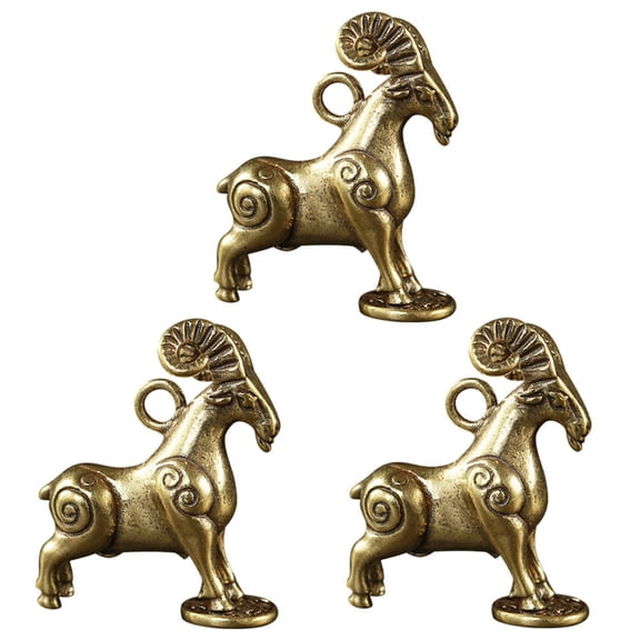 FRCOLOR 3Pcs Decorative Goat Statues Desktop Goat Ornaments Delicate Goat Figurines Home Decors