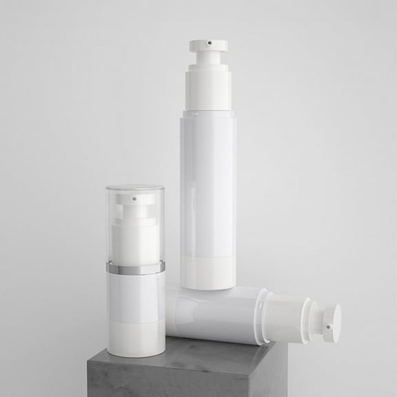 WRISTBIQUE 3Pcs Liquid Bottle Dispensers White Environmental Safe Refillable with Pump for Body Wash