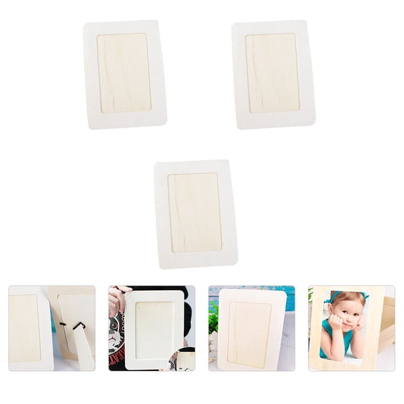 LABSERRON Creative Style Beige Photo Frame for Home and Room Decor 3Pcs 5.50X7.47X0.39in