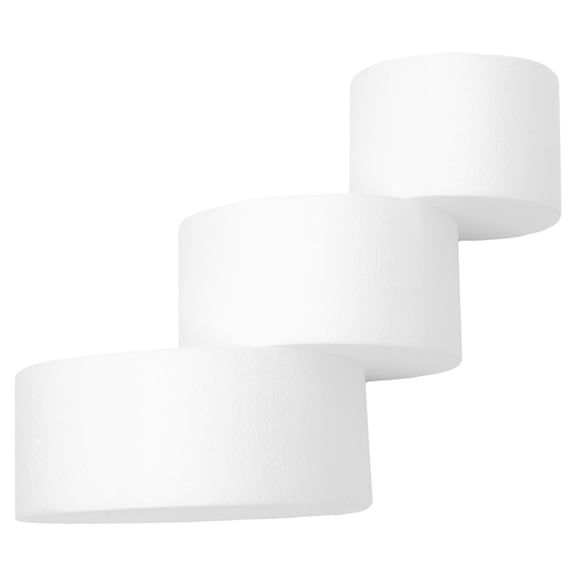 FRCOLOR 3Pcs White Foam Cake Dummies Reusable Baking Tools for Ice Cream Cake Model and Party Supplies