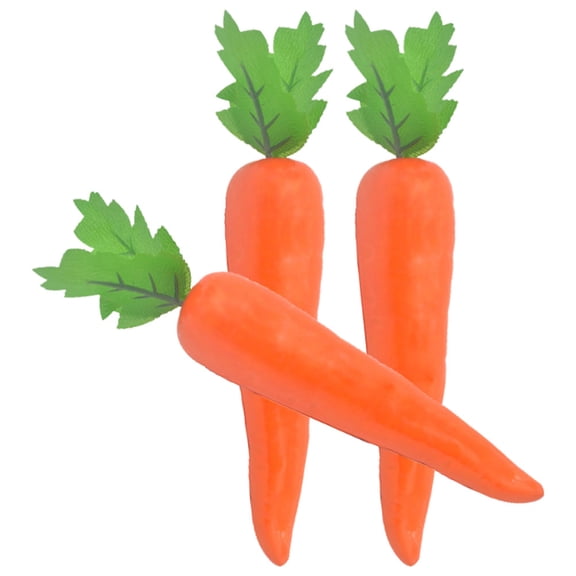 LABSERRON 3Pcs Fake Carrot Decorations Lifelike Orange Foam Ornaments for Store and Party