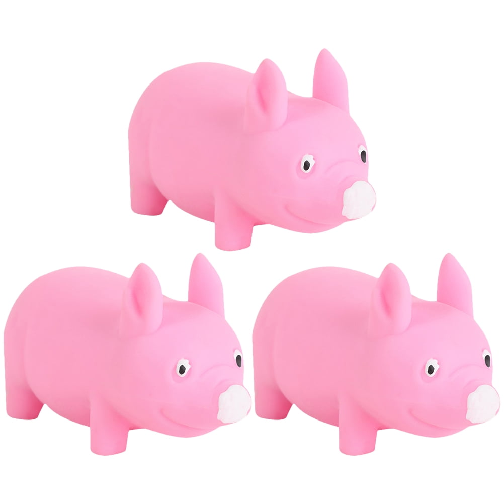FRCOLOR 3Pcs Stretchy Pig Toys Pig Shaped Squeeze Toys Adorable Stress