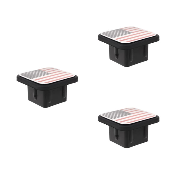 FRCOLOR 3pcs American Flag Pattern Hitch Receiver Cover For Trucks And Trailers 2 Inch Receiver Hitch Cover Square Trailer Hitch Tube Cover