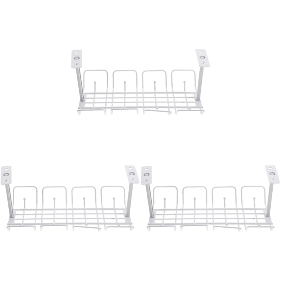 FRCOLOR 3pcs Cable Management Tray Desk Household Desk Storage Rack Under Desk Cable Tray