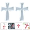 thumbnail image 1 of FRCOLOR 3pcs Diy Silicone Cross Keychain Mold For Resin Epoxy Casting Molds Cross Shaped Pendant Mold Cross Shaped Charms Crafts Making Mold, 1 of 8