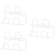thumbnail image 1 of FRCOLOR 3pcs Double-layer Shoes Mount Slippers Hanging Shelf Slipper Storage Organizer (White), 1 of 8