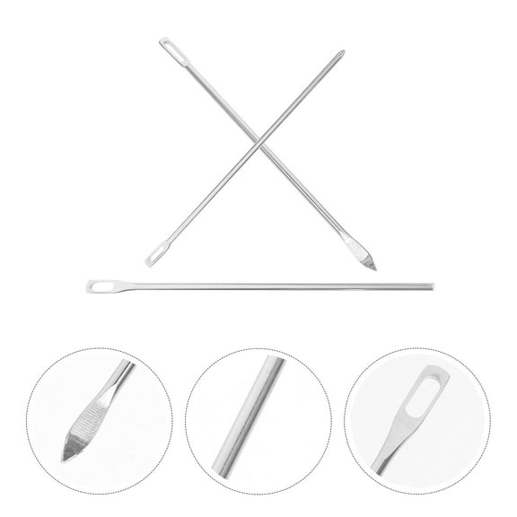 FRCOLOR 3pcs Easy Drawstring Threader Tool Metal String Puller for Hoodies Pants Jackets DIY Sewing Threading Needle Tool